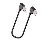 JSGHGDF Fast Speed USB2.0 Male to Male 90 Degree Bend Cable 25cm Extension Cord Texture for Data Sync and Charging Short Extension Cable
