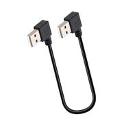 JSGHGDF Fast Speed USB2.0 Male to Male 90 Degree Bend Cable 25cm Extension Cord Texture for Data Sync and Charging Short Extension Cable