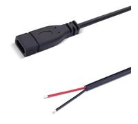 JSGHGDF Female USB C Pigtail Cable Extension Power Cable USB C to 2Pin Bare Wire Open End Connectors 0.25M 1M