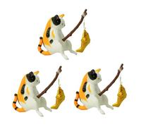 JSGHGDF Fishing Figurines FishTank Decorations Handmade Garden Figurine PVC Art Sculpture For Aquarium Outdoor
