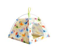 JSGHGDF Flexible Canvas Bird Bedding Shelter for Small Feathered Detachable Suspended Hook Floor Standing Preferences Tent Shade Bird Nest