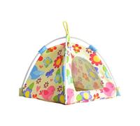 JSGHGDF Flexible Canvas Bird Bedding Shelter for Small Feathered Detachable Suspended Hook Floor Standing Preferences Tent Shade Bird Nest