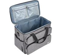 JSGHGDF Flexible Sewing Equipment Planner Padded Protective Case with Triplicate Carrying Approaches Spacious Interior for Footrest Power Cord Sewing Set Storage for Travel