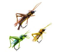 JSGHGDF Fly Fishing Lure Set for Stream and Lake Use, A | 3 Grasshopper Fishing Lures with Single Hook, Compact 0.98 Inch Size for Anglers on Freshwater