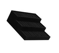 JSGHGDF Frosted Velvets Jewelry Presentation Tray 3 Step Trapezoid Shelf Sturdy Base for Earring Retail Displays Jewelry Presentation Case