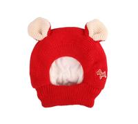 JSGHGDF Funny Knitting Hat for Small Dogs Cartoon Bear Ear Puppy Costume Hat Lovely Tiny Hat Headgear for