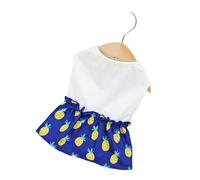JSGHGDF Girl Dog Pineapple Costume Apparel Beach Dress Beach Colorful Dress for Puppy Dog and Cats