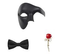 JSGHGDF Halloween Party Face Cover Bundle Featuring Curved Design, Black