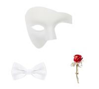 JSGHGDF Halloween Party Face Cover Bundle Featuring Curved Design, White