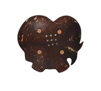 JSGHGDF HandCarved Coconut Shell Soap Stand Open Base Design Animal Shape Fish for Bathroom Kitchen Countertop Organization Holder