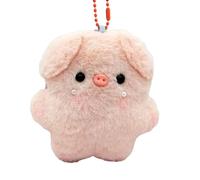 JSGHGDF Handcrafted Pig Head Keychain For Bags Keys Cute And Soft Plush Keychain For Women Lightweight Pig Keyring