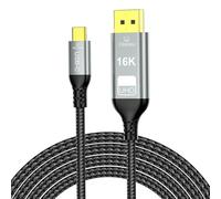 JSGHGDF Highly Definition 2.1 Cable From USB C for 240Hz 60Hz Refreshing Rates Gaming Video Editing on Computer Monitors Highly Speed Video Cable