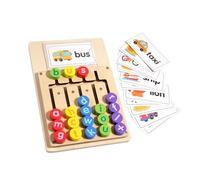 JSGHGDF Interactive Wooden Character Pieces Educational Game for Kids Ages 3 and Up to Practice Spelling Educational Wooden Dolls