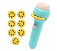 JSGHGDF Kids Exploration Flashlight Projector Toy with Cartoon Theme Slide for Bedtime Storytelling and Interactive Family Play Flashlight Projector Educational Toy