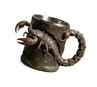 JSGHGDF Large Capacity Resin Coffee Mug with Unique Scorpions Styles Drinking Cup with Handle for Home or Outdoor Event Birthday Holiday Presents Cup