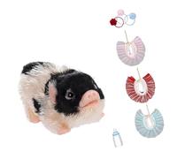 JSGHGDF Life Like Piggy Reborns Doll Toy Set for Toddler Pretend Play Soft Squeeze Storytelling Educational Animal Figure Safe Baby Reborns
