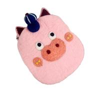 JSGHGDF Lovely Animal Themed Felt Coasters Handcrafted Wool Absorbent Fronts Nonslip Base For Coffee Mugs Cups Creative Desk Organizers With