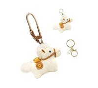 JSGHGDF Lucky Plush Horse Keychain with Lucky Symbol for New Year Celebration Decoration Charm Pendant Festival Decors Holiday Decoration