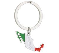 JSGHGDF Mexico Map Flag Keychain Stainless Steel Keychain Mexico Remembrances Jewelry Pendant Keyring Gifts For Women And