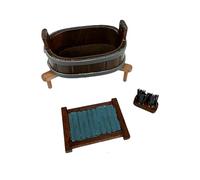 JSGHGDF Miniature Laundry Tub Toy for Dollhouses Accessories with Realistic Detail and Safe Wood Realistic Dollhouses Bathroom Sink