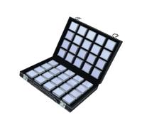 JSGHGDF Modern White Acrylic Compartment Trays with Small Square Boxes Gemstones Display Box with Clear Window Transparency Storage Box