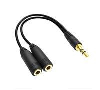 JSGHGDF Multipurpose 3.5mm Sound Sharing Cable For Simultaneous Playback On Two Devices Using Coppers Clad Steel Conductors Simultaneous Sound Connection Cable
