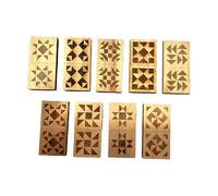 JSGHGDF Natural Wood Engraved Tiles Puzzle Set for Kids Adults Family Educational Game Puzzle Toy