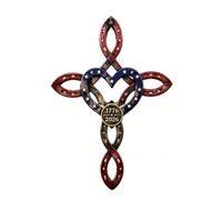 JSGHGDF Nostalgic Farm Styles Iron Horseshoe Wall Decors Permanent Iron Ornament Perfect for 250Th Anniversary Parties Ranch Ornament