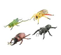 JSGHGDF Of 4 Insecta Animal Figurine Toy for Children Outdoor Play and Classroom Learning Activity Nature Education PVC Insecta Figurine