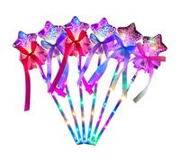 JSGHGDF Of 6 Light Wand with Color Transformations Easy Battery Access Portable for Childrens Festive Event Kids Party Accessory