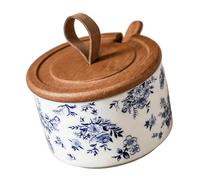 JSGHGDF Pepper Bowl Seasoning Container for Countertop Kitchen Easy Cleaning Salt Cellar Kitchen Cooking Supplies Salt Jar with Spoon