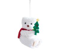 JSGHGDF Polyester Holiday Bear Ornament with Attached Cord, C017A