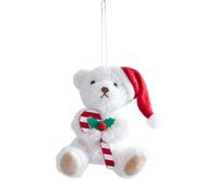JSGHGDF Polyester Holiday Bear Ornament with Attached Cord, C036A