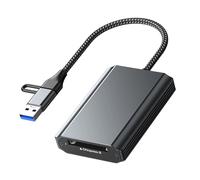 JSGHGDF Portable CFe Type B/TypeA/Card Reader USB C and USB a Port 10Gbps Speeds Aluminum Case for Photographers Video Editors Photo Video Reader