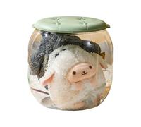 JSGHGDF Portable Clear Storage Bin with Handle Serving As a Stool for Movement Around House Portable Bin