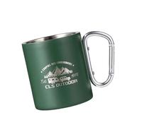 JSGHGDF Portable Metal Coffee Mug Compact Camping Drinkware Travel Cup with Handle for Outdoor Travel Home Enduring Double Layer Insulated Mug