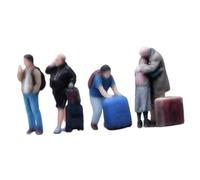 JSGHGDF Practical Platform Scene Passenger Figurines Resin 1/160 Scale, A