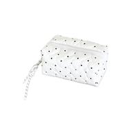 JSGHGDF Practical Travel Makeup Bag Quilted Cosmeetic Bag with Elegant Dot Design Ample Space and Tear Resistant for Daily Use Spacious Makeup Pouches