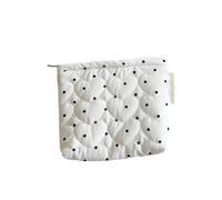 JSGHGDF Practical Travel Makeup Bag Quilted Cosmeetic Bag with Elegant Dot Design Ample Space and Tear Resistant for Daily Use Spacious Makeup Pouches