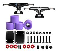JSGHGDF Premium 60mm Skateboard Wheel and Professional Bearings Pair with 5 Inches Skateboard Trucks for Enhances Longboards Truck Set