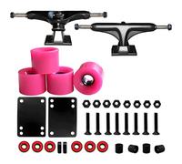 JSGHGDF Premium 60mm Skateboard Wheel and Professional Bearings Pair with 5 Inches Skateboard Trucks for Enhances Longboards Truck Set