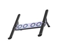 JSGHGDF Quiet Aluminum Laptop Coolers Foldable Design Multiple Angled Stand for Tablets 10-17inch Portable Cooling Systems Portable Laptop Cooler Multiple Angled Design Quiet Fan Foldable Holder