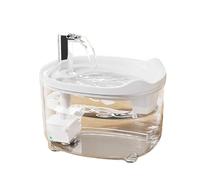 JSGHGDF Quiet Stream Puss Water Spring with Triplicate Sieving Structure 50.72OZ Cistern Removable Divisions Automatic Power Away Bedlight Measure Fit Pet Moisturization Structure