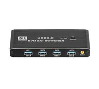 JSGHGDF Reliabled KVM HDTV Switcher for Multi Computer Management Sharing Monitor Input and USB At 4K60Hz Stable Button Control