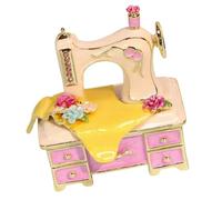 JSGHGDF Retro Metal Sewing Machine Ornament with Coating Finish Compact Jewelry Holder for Rings Earrings Storage Antique Fashion Storage Box