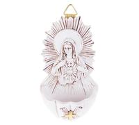 JSGHGDF Sacred Resins Holy Water Font Holder Box Religious Sculpture Wall Hanging Ornament For Home Office Entrance Decors Spiritual Holder