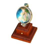 JSGHGDF Skilled Crafted Wooden Earth Sphere Toy for 1/12 Miniature Home Accessories and Learning Play Miniature Earth World for Model House
