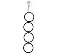 JSGHGDF Snake Climbing Hoops for Pet Enclosure, Black FOUR CIRCLES | Adjustable Reptiles Exercise Chain Encourages Natural Movement and Reduces Stress for Terrarium Setup