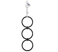 JSGHGDF Snake Climbing Hoops for Pet Enclosure, Black THREE CIRCLES | Adjustable Reptiles Exercise Chain Encourages Natural Movement and Reduces Stress for Terrarium Setup