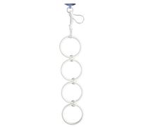 JSGHGDF Snake Climbing Hoops for Pet Enclosure, White FOUR CIRCLES | Adjustable Reptiles Exercise Chain Encourages Natural Movement and Reduces Stress for Terrarium Setup